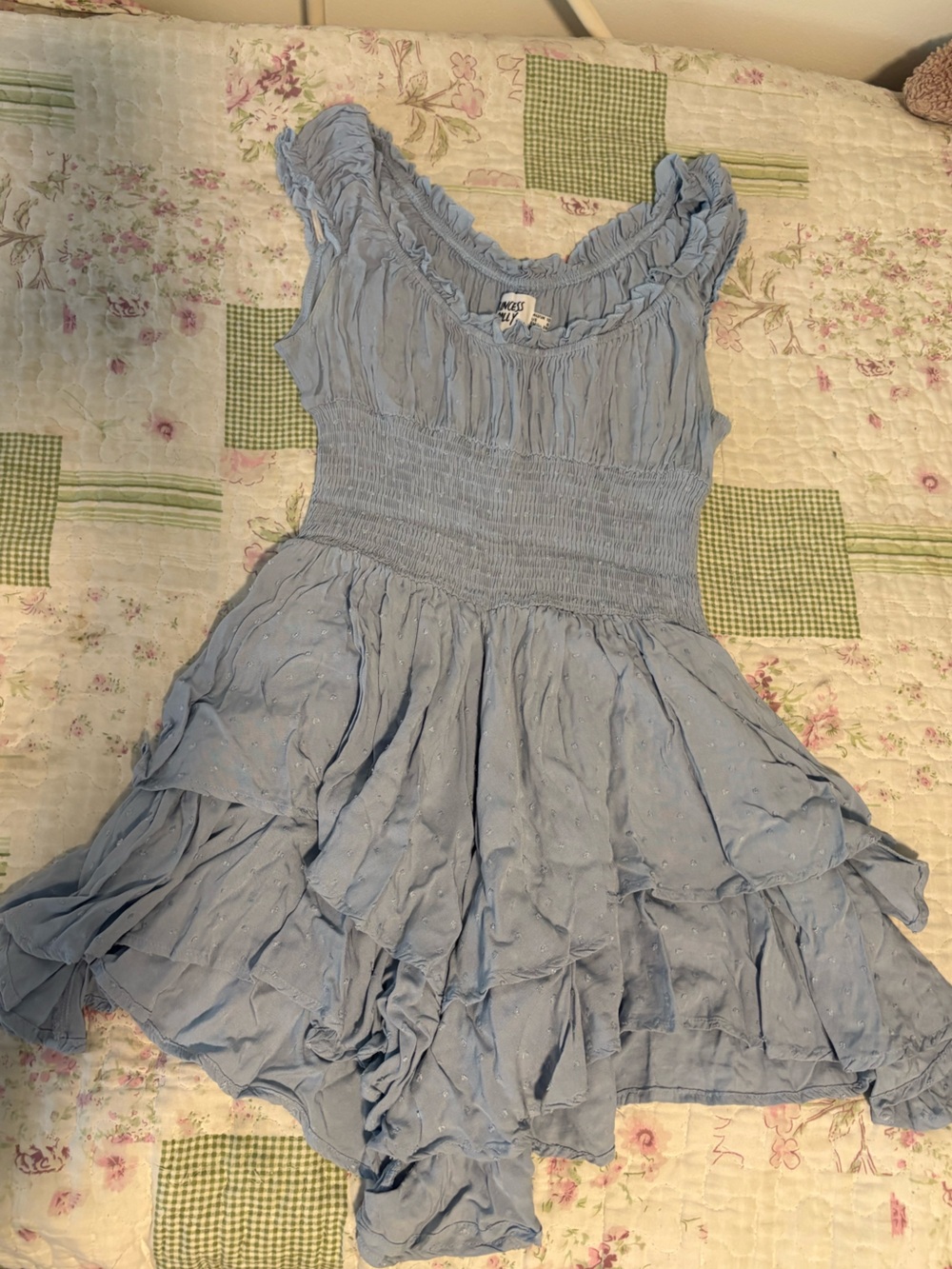 Princess Polly love galore romper in blue